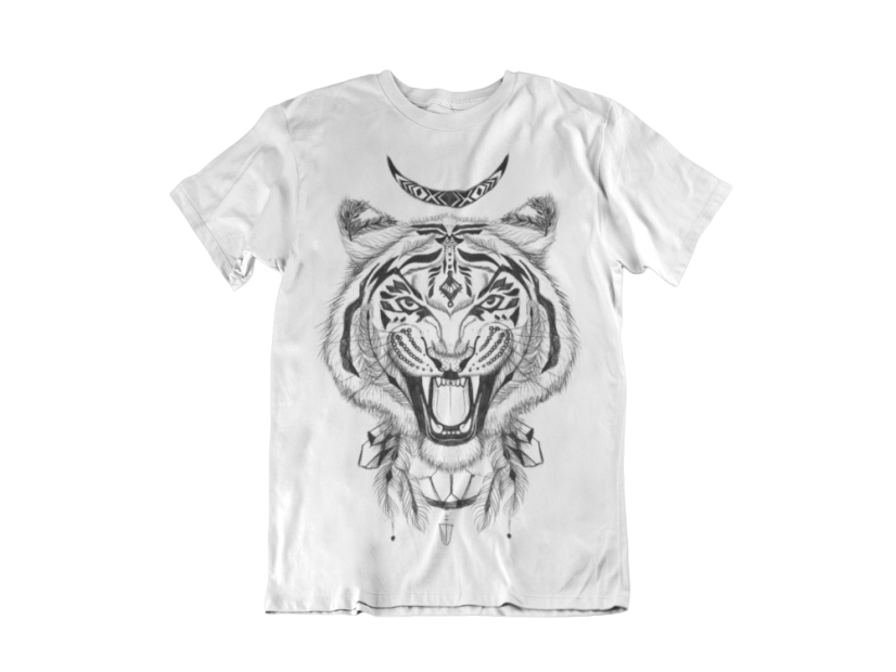 Pánske tričko Tiger aztécke vzory