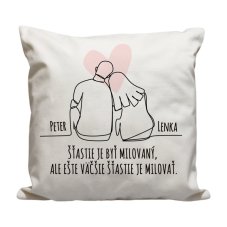 Vankúš Šťastie je byť milovaný s vlastným menom