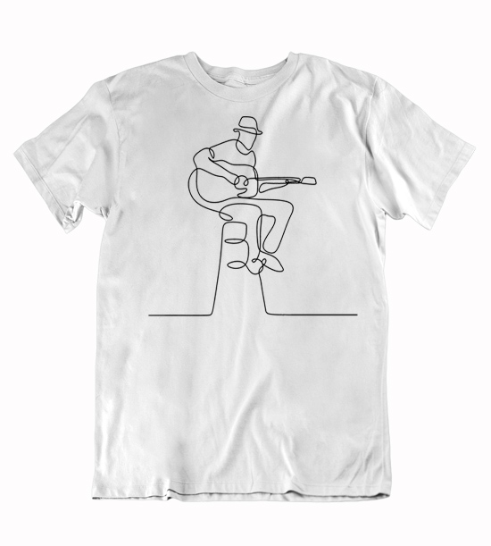 Pánske tričko gitarista na stoličke