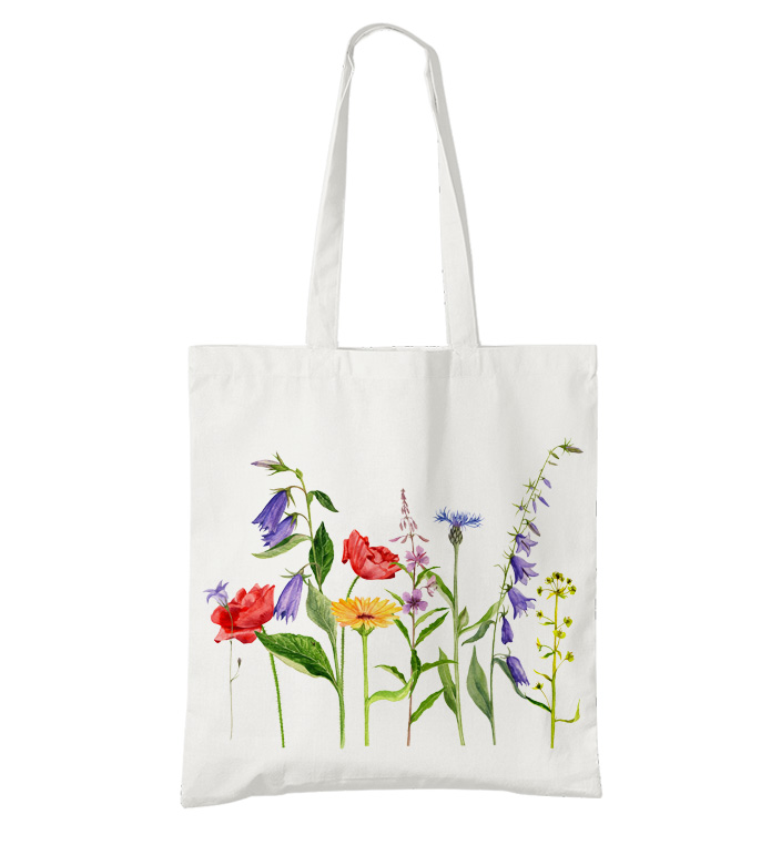 BIO bavlnená taška kvetový raj