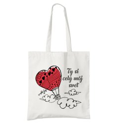 BIO bavlnená taška Ty si môj svet