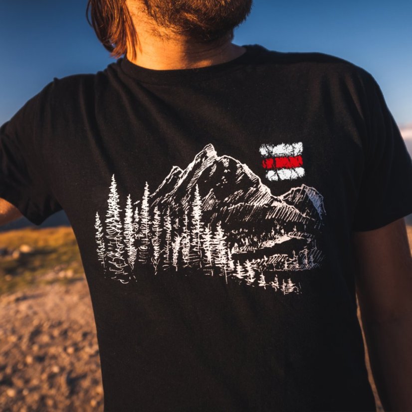 Pánske BIO tričko Hory a turistická značka
