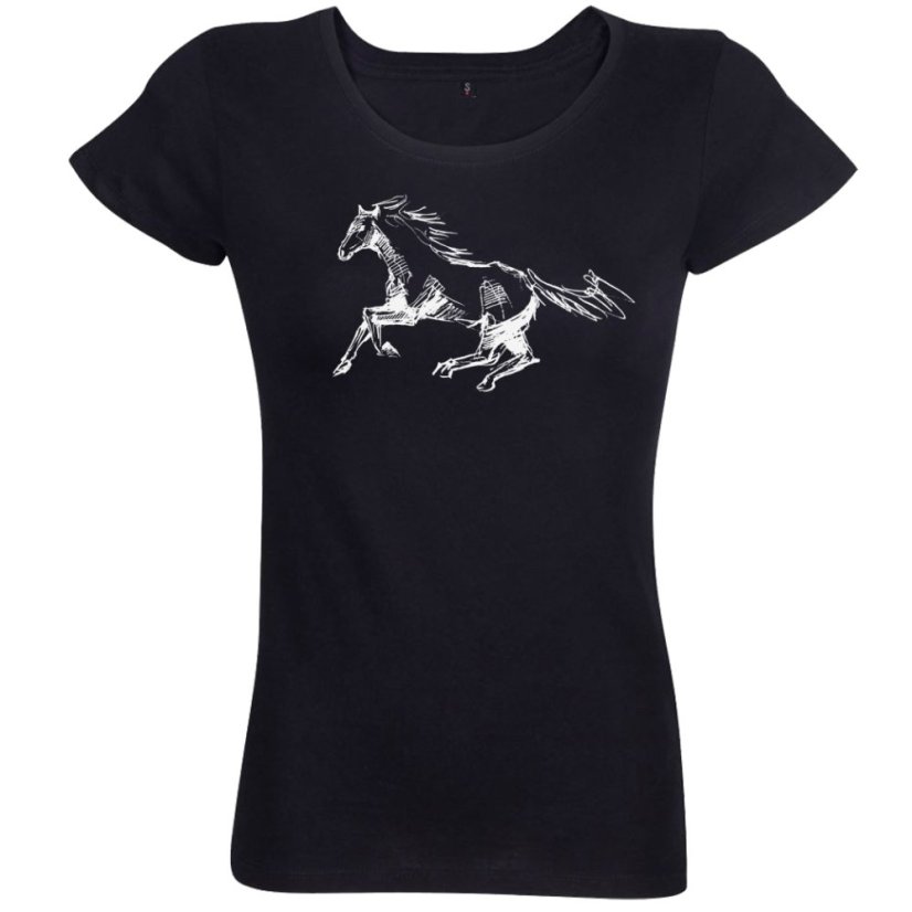 Dámske tričko Kôň skica
