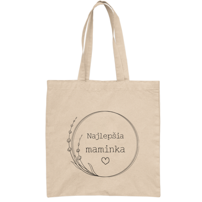 BIO bavlnená taška Maminka srdiečko