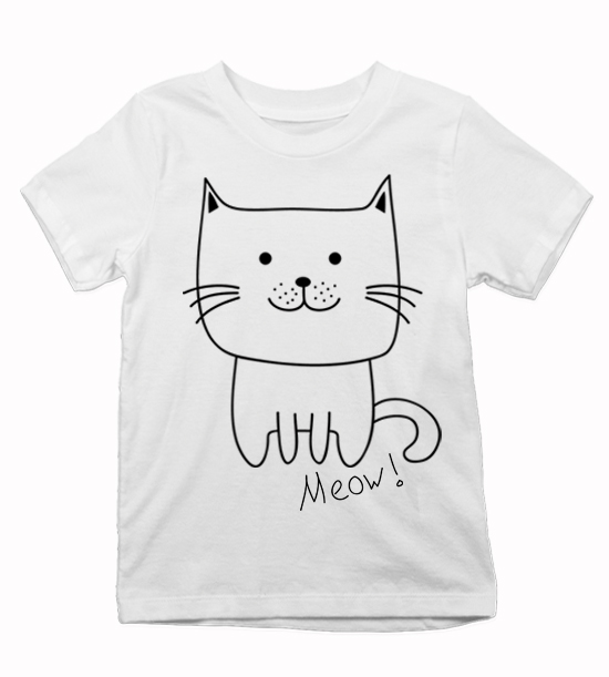 Dětské tričko Kočička meow