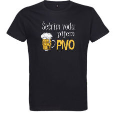 Pánske tričko Šetrím vodu, Pijem pivo