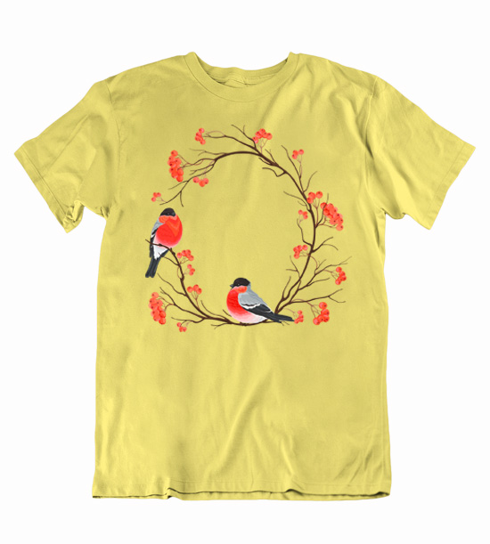 Pánske BIO tričko vtáky a kvety