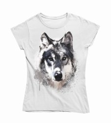 Dámske tričko hlava vlka