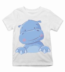 Detské tričko modrý hrošík