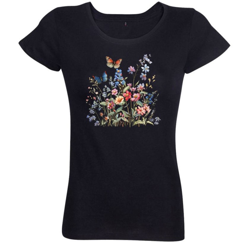 Dámske Bio tričko Motýle a kvety