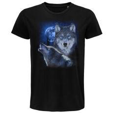 Pánske Bio tričko Vlci v splne mesiaca