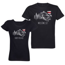 Trička pre páry Hory volajú, musíme ísť značka