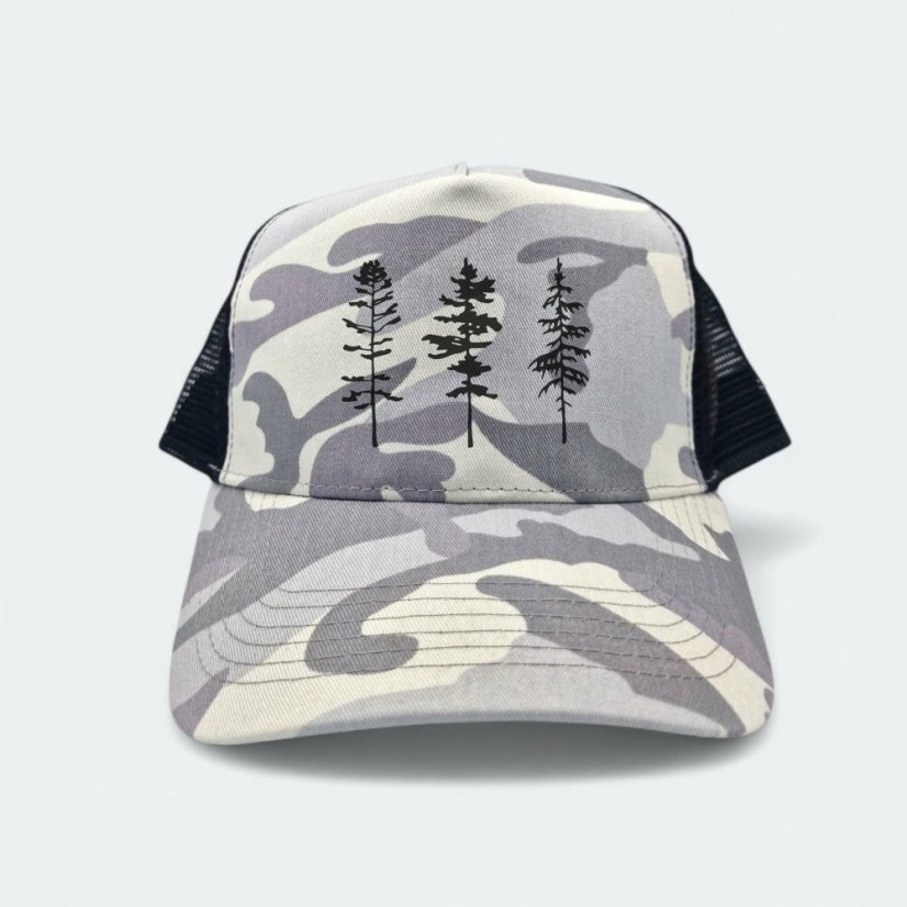 Šiltovka Maskáč, 3 stromy, biely maskáč