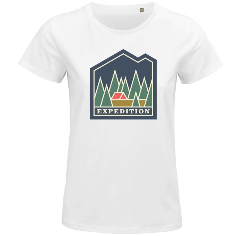 Dámske tričko Retro Expedition - Veľkosť: S, Farby: Natural