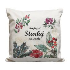 Vankúš Najlepší starký čečina a kvety