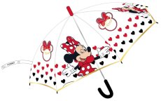 Dětský deštník Minnie Mouse – průhledný, automatické otevírání, 43,5 cm (Disney)