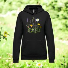 Dámska mikina s kapucňou Púpava v prírode