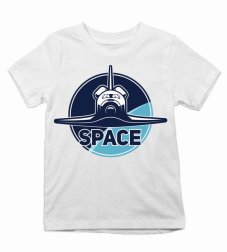 Detské tričko raketoplán v kruhu