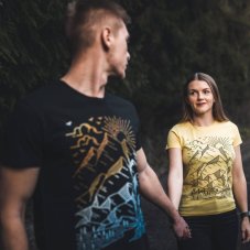 Pánske BIO tričko skica hôr čierne