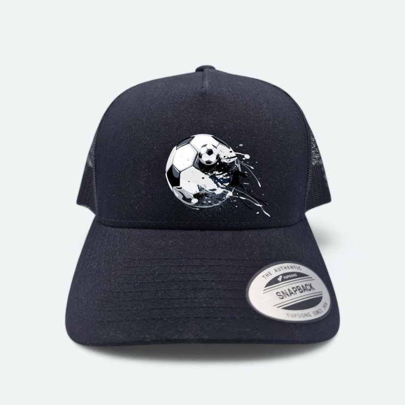 Šiltovka Futbalová lopta čierna