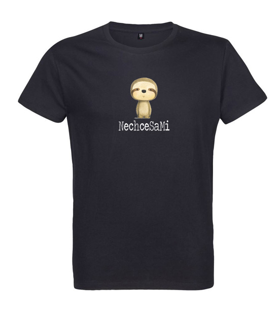 Pánske vtipné tričko nechce sa mi čierne