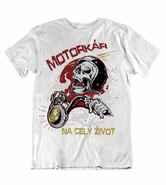 Pánske tričko motorkár na celý život