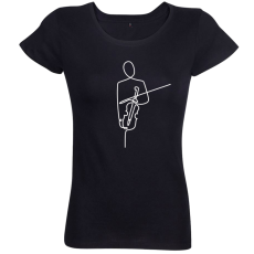 Dámske tričko Husle čierne