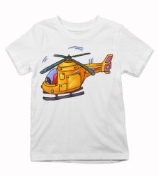 Detské tričko žltá helikoptéra