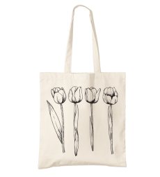 Bavlněná taška Tulipány skica