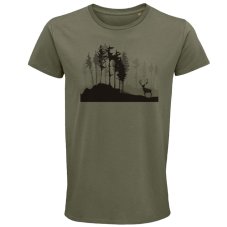 Pánske tričko jeleň a les