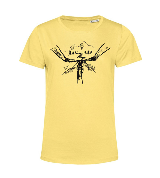 Dámske BIO  tričko výhľad z bicykla