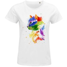 Dámske BIO tričko Mačka umenie