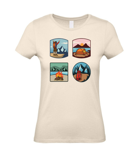 Dámske tričko turistické ikonky