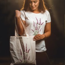 BIO bavlnená taška Levanduľa