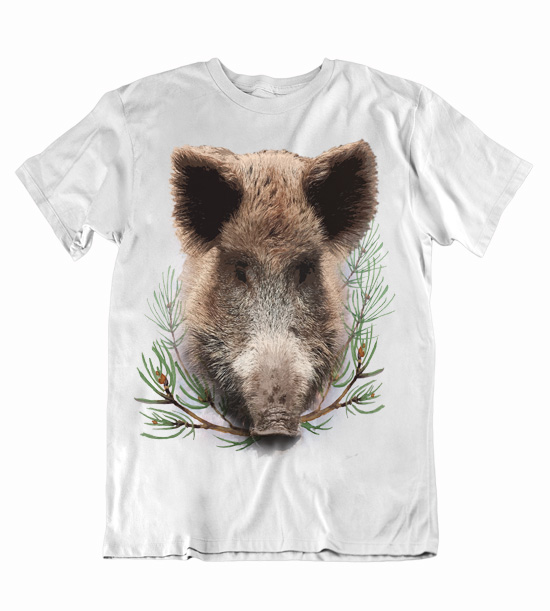 Pánske tričko hlava diviaka