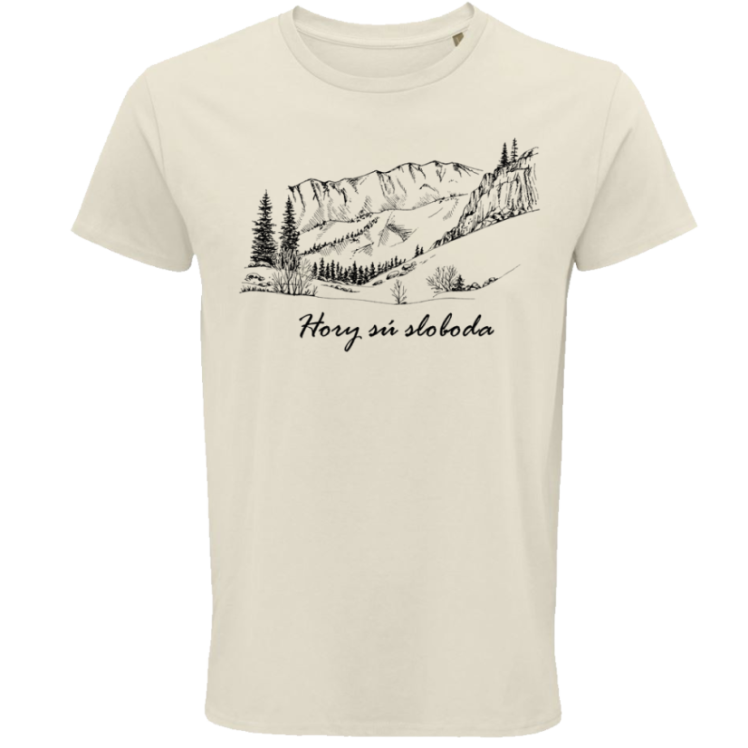 Pánske BIO tričko Hory sú sloboda