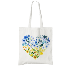 Bavlněná taška Srdce z květin