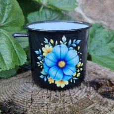 Smaltovaný hrnček Kvetinový sen, 350ml