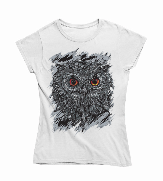 Dámske tričko tajomná sova