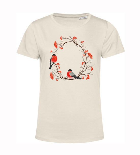 Dámske BIO tričko vtáky a kvety