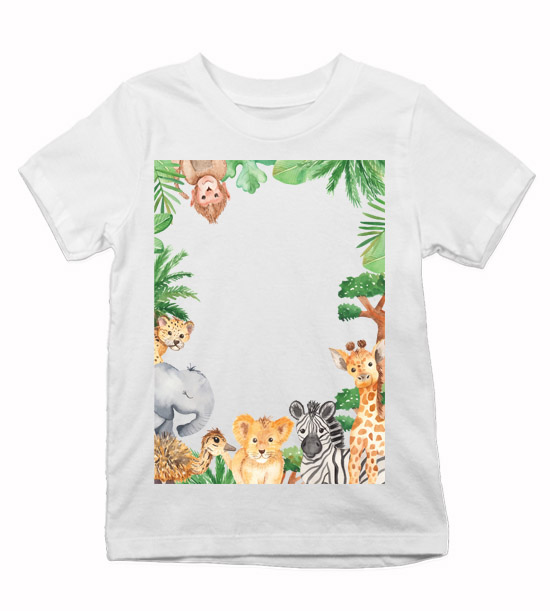 Detské tričko zvieratka v rámčeku