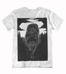 Pánske tričko kráčajúci vlk