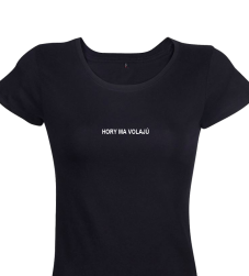 Dámske tričko Hory ma volajú text