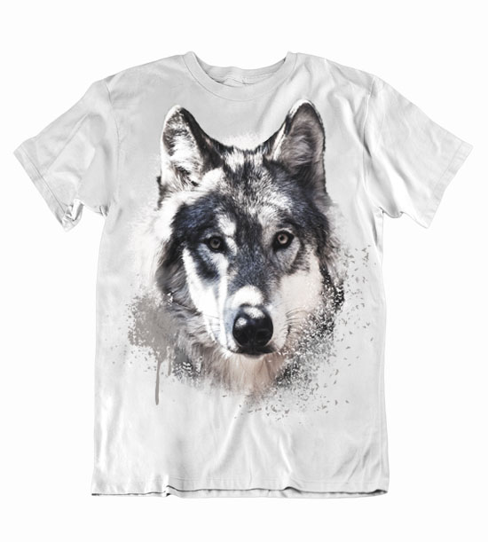 Pánske tričko hlava vlka