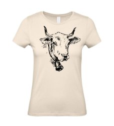 Dámske tričko kravička skica