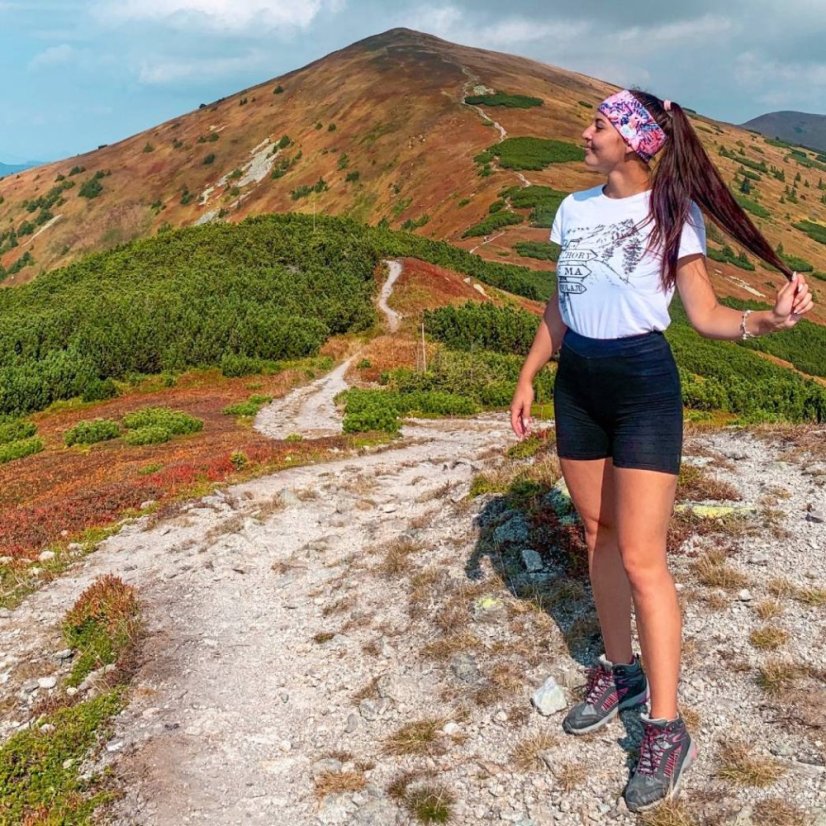 Dámske BIO tričko hory ma volajú ceduľka pri ceste VÝPREDAJ - Veľkosť: S, Farby: Biela