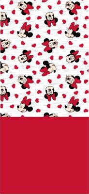 Detský zimný nákrčník Minnie Mouse – srdiečka, zateplený fleece