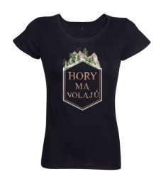 Dámske tričko hory ma volajú rámček čierne