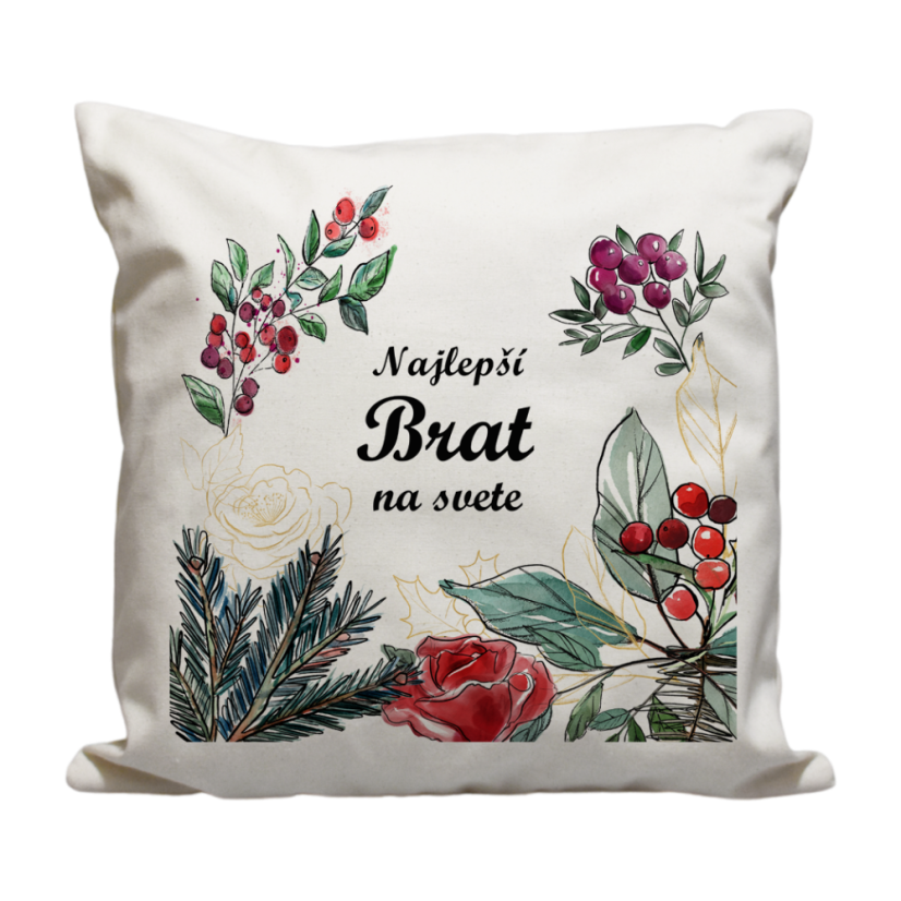 Vankúš Najlepší brat čečina a kvety