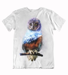 Pánske tričko maľovaná sova